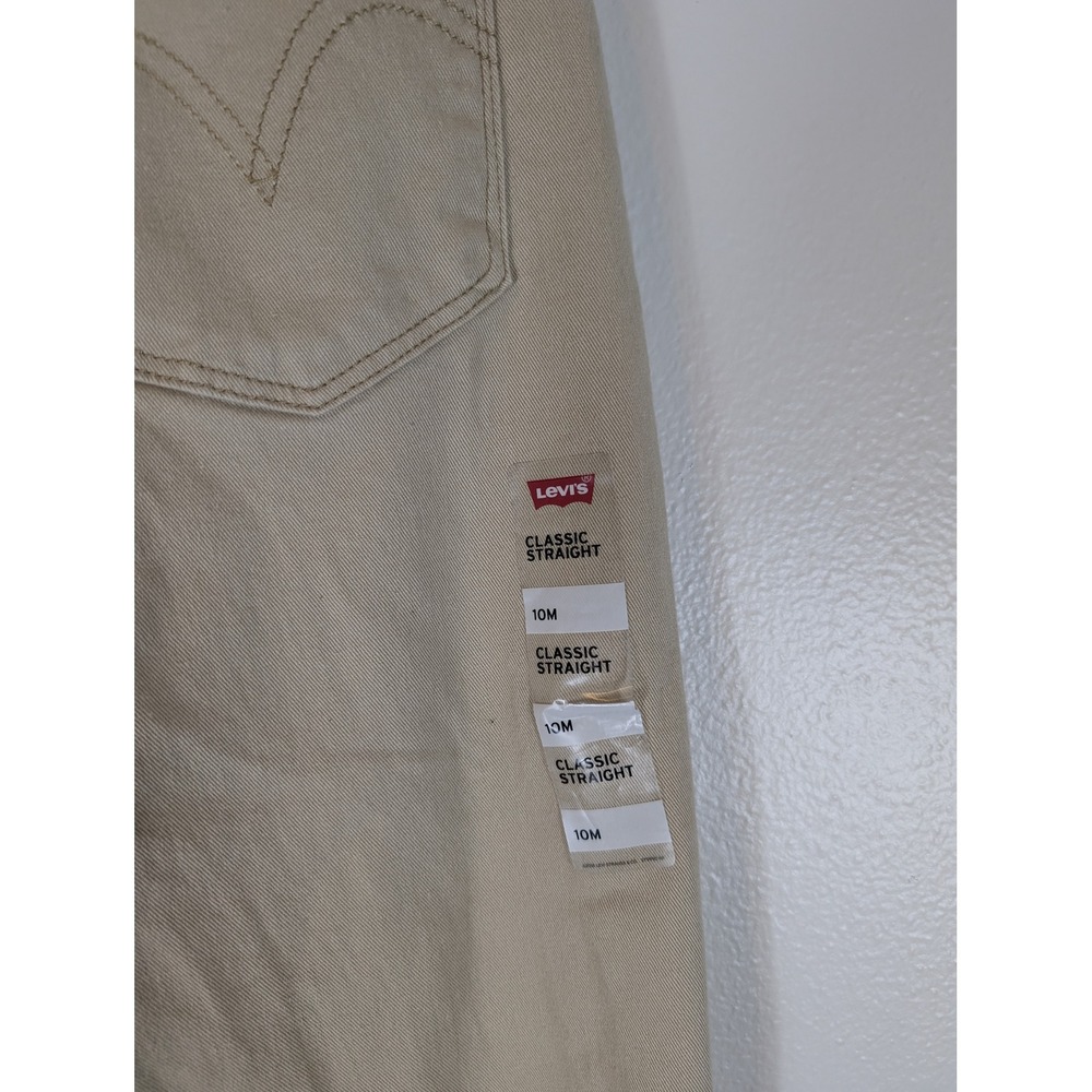 Levis Classic Straight Jeans Womens 10 M Tan Khaki Mid Rise Stretch Denim New - Picture 9 of 11